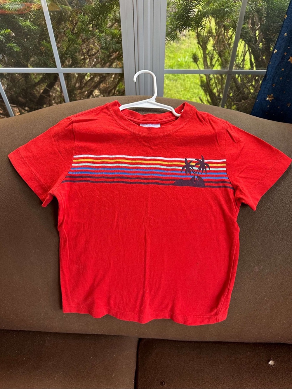 Hanna Andersson Boys Island Beach Vibes Sueded Jersey Art Tee Size 5 (110 cm)